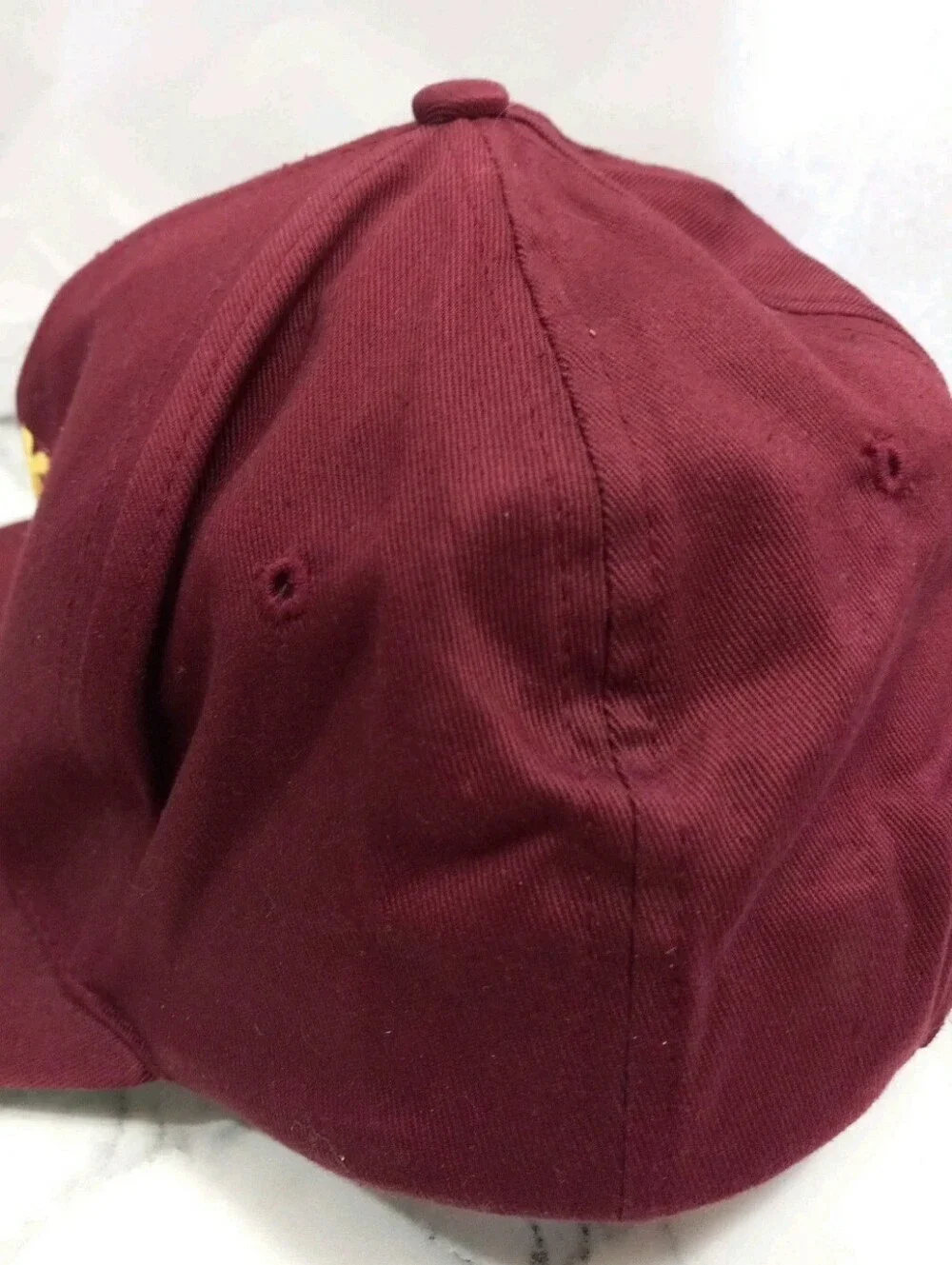 Washington Redskins Snapback Hat Maroon AJD Yellow Bold NFL Cap 90s